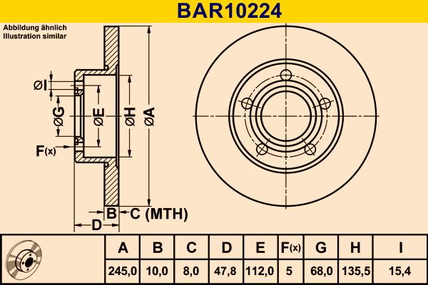 Barum BAR10224 - Brake Disc autospares.lv