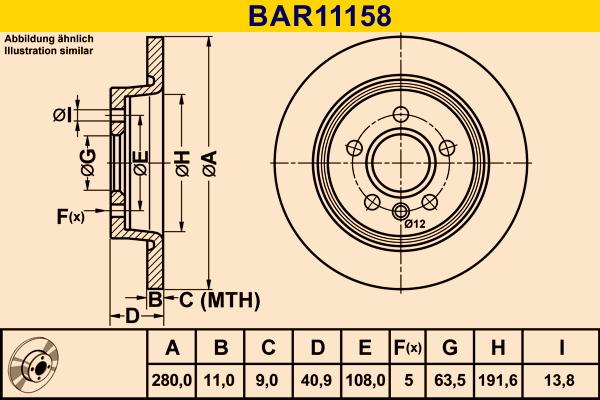 Barum BAR11158 - Brake Disc autospares.lv