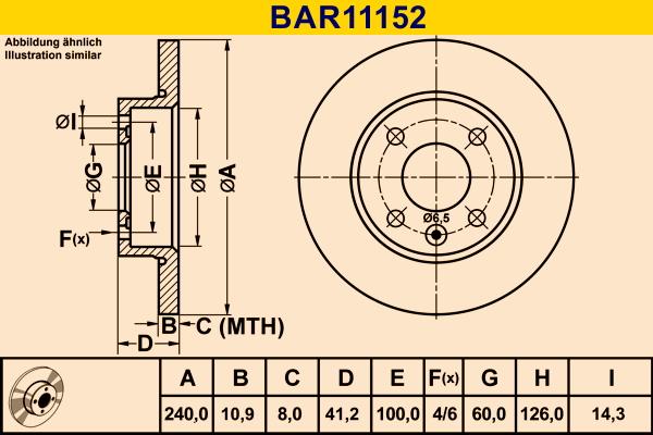 Barum BAR11152 - Brake Disc autospares.lv