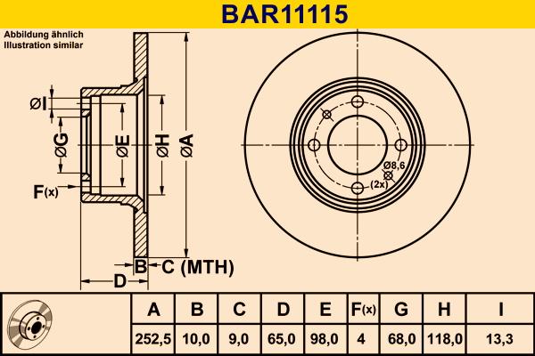 Barum BAR11115 - Brake Disc autospares.lv