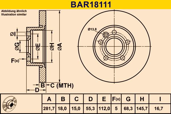 Barum BAR18111 - Brake Disc autospares.lv