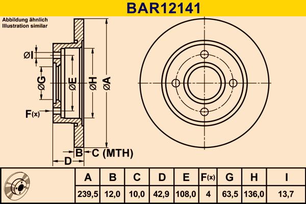 Barum BAR12141 - Brake Disc autospares.lv