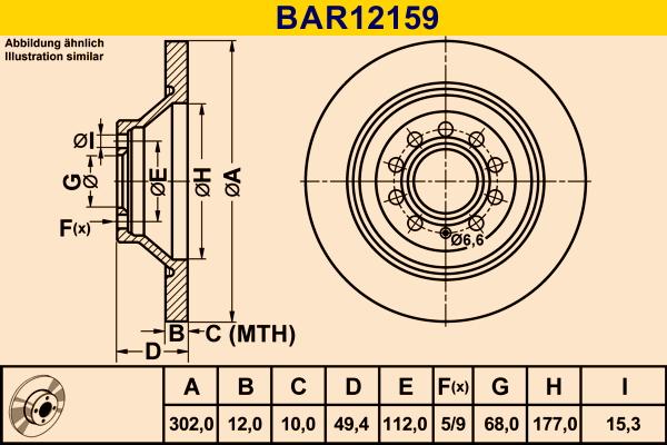 Barum BAR12159 - Brake Disc autospares.lv