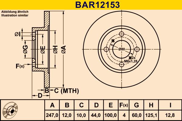 Barum BAR12153 - Brake Disc autospares.lv