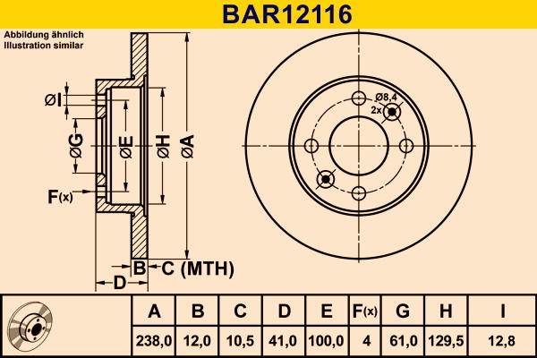 Barum BAR12116 - Brake Disc autospares.lv