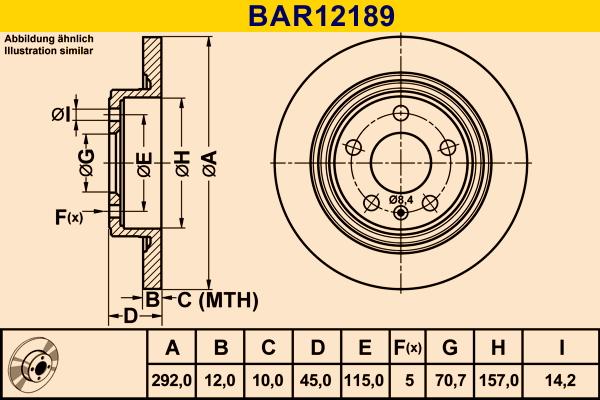 Barum BAR12189 - Brake Disc autospares.lv