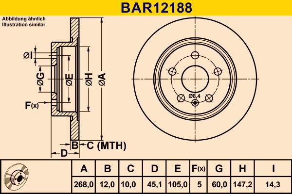 Barum BAR12188 - Brake Disc autospares.lv