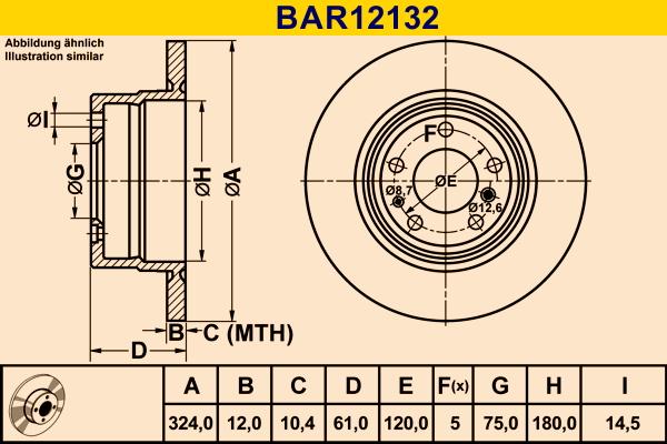 Barum BAR12132 - Brake Disc autospares.lv