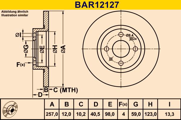 Barum BAR12127 - Brake Disc autospares.lv