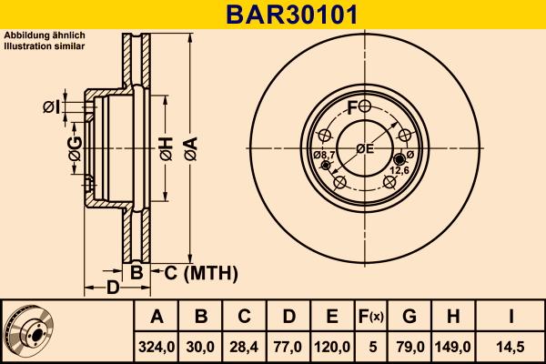 Barum BAR30101 - Brake Disc autospares.lv