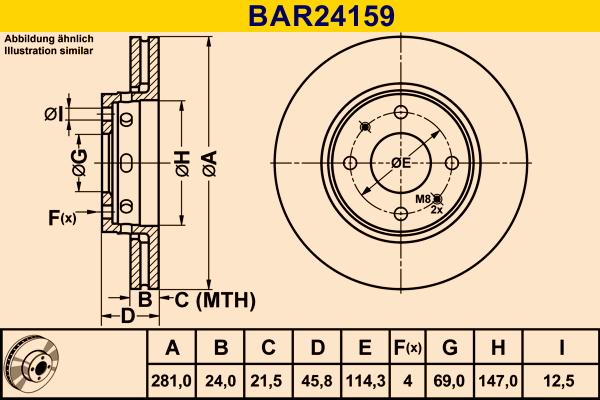 Barum BAR24159 - Brake Disc autospares.lv