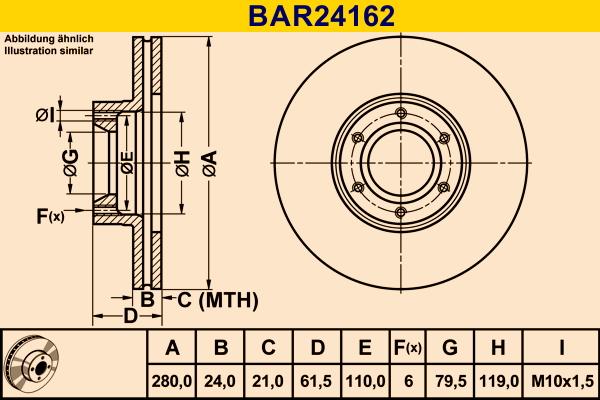 Barum BAR24162 - Brake Disc autospares.lv