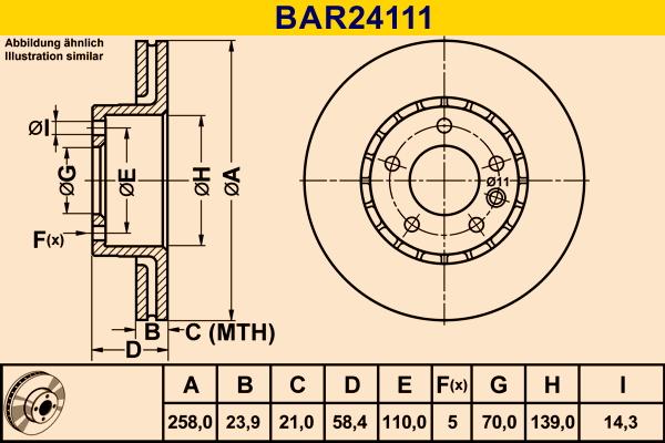 Barum BAR24111 - Brake Disc autospares.lv