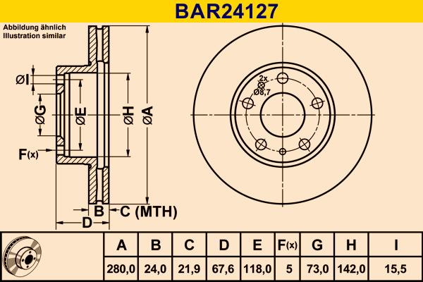 Barum BAR24127 - Brake Disc autospares.lv