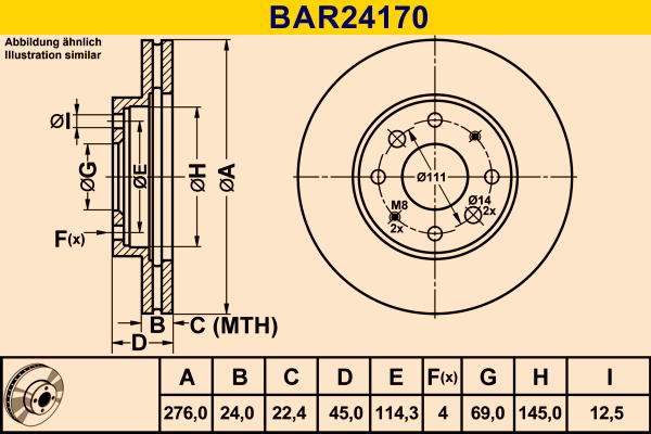 Barum BAR24170 - Brake Disc autospares.lv