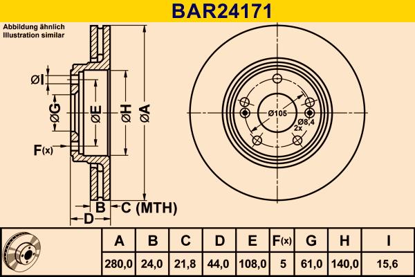 Barum BAR24171 - Brake Disc autospares.lv