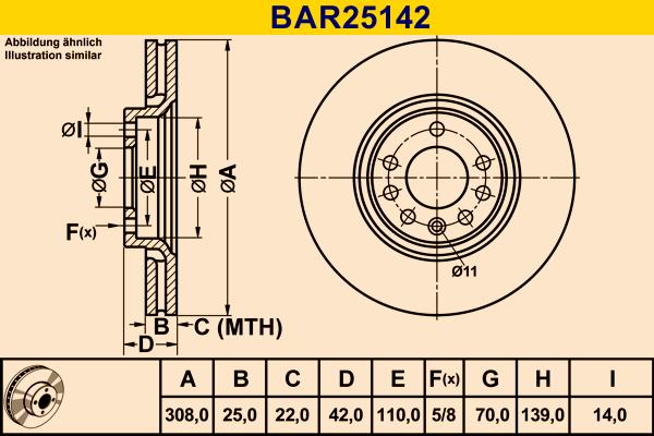 Barum BAR25142 - Brake Disc autospares.lv