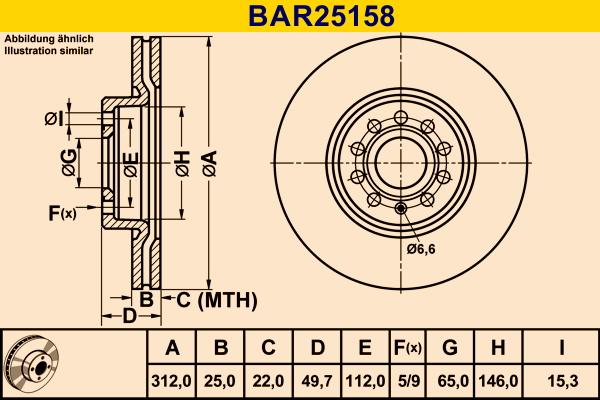 Barum BAR25158 - Brake Disc autospares.lv