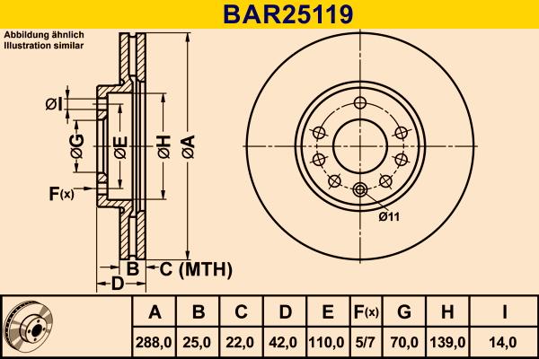 Barum BAR25119 - Brake Disc autospares.lv