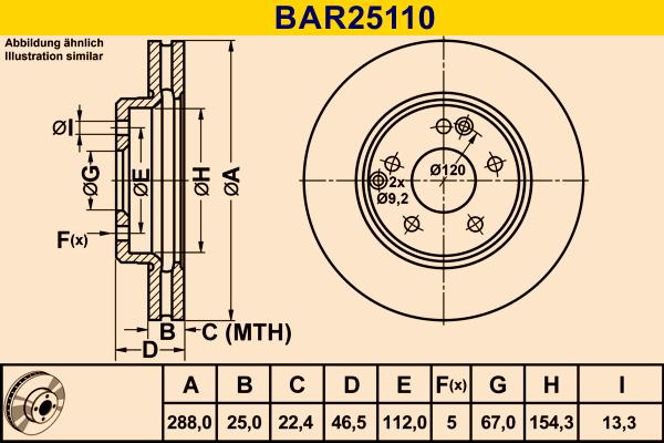 Barum BAR25110 - Brake Disc autospares.lv