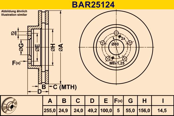 Barum BAR25124 - Brake Disc autospares.lv