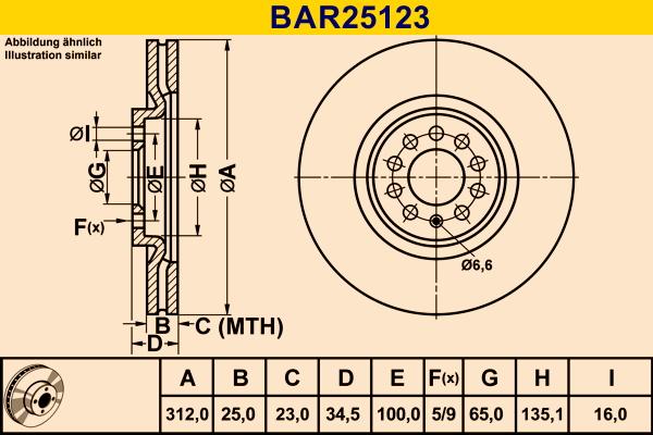 Barum BAR25123 - Brake Disc autospares.lv