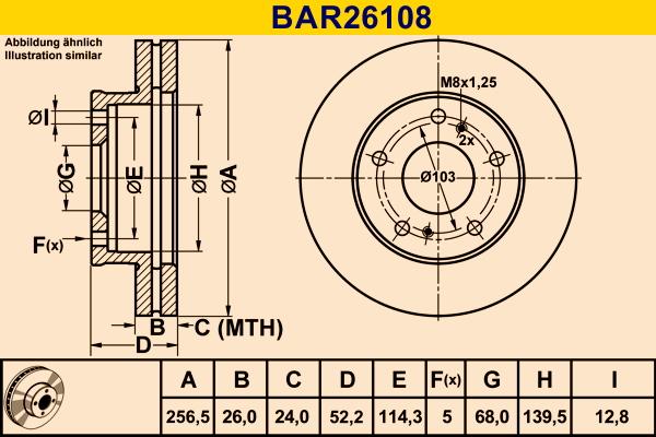 Barum BAR26108 - Brake Disc autospares.lv