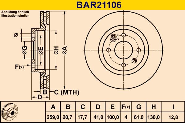 Barum BAR21106 - Brake Disc autospares.lv