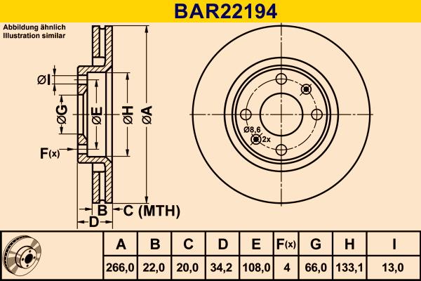 Barum BAR22194 - Brake Disc autospares.lv