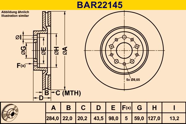 Barum BAR22145 - Brake Disc autospares.lv
