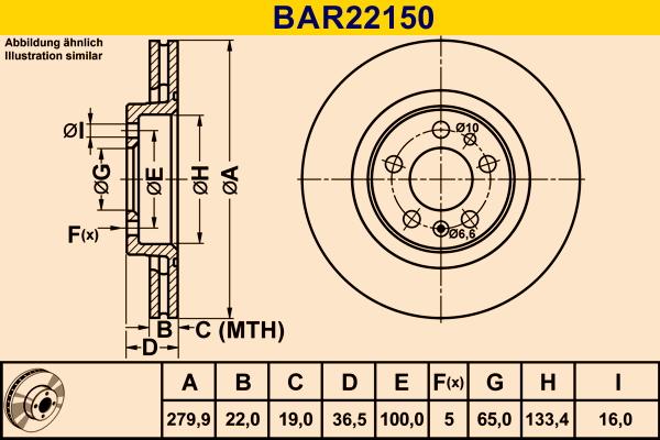 Barum BAR22150 - Brake Disc autospares.lv