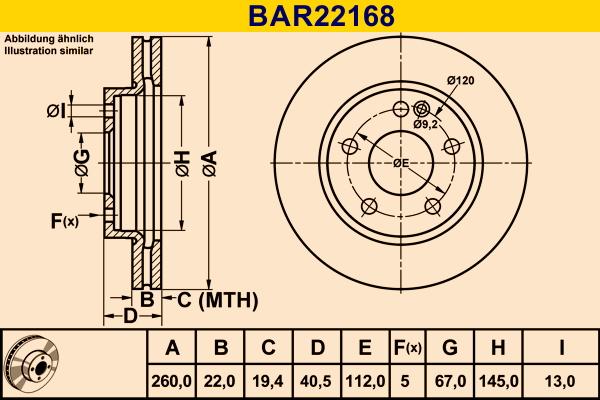 Barum BAR22168 - Brake Disc autospares.lv