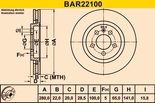 Barum BAR22100 - Brake Disc autospares.lv