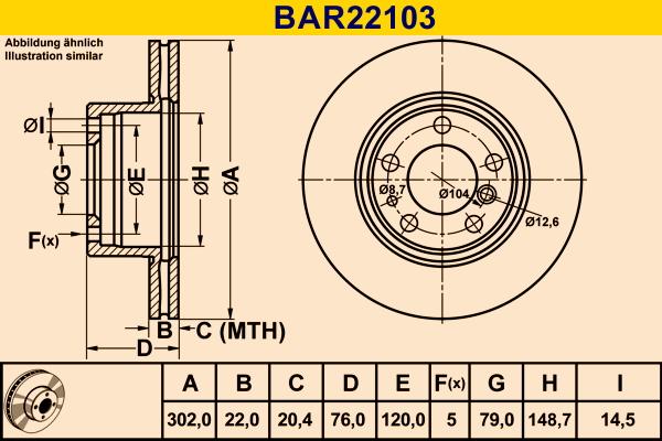 Barum BAR22103 - Brake Disc autospares.lv