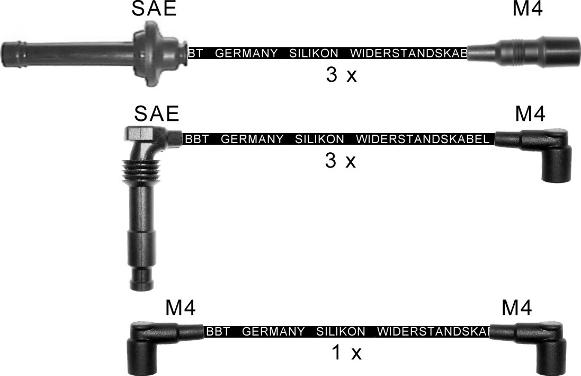 BBT ZK1039 - Ignition Cable Kit autospares.lv