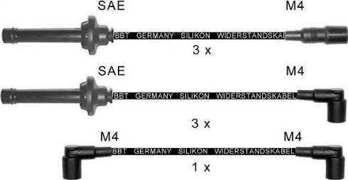 BBT ZK1024 - Ignition Cable Kit autospares.lv