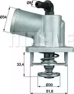 BEHR TI 55 92D - Coolant thermostat / housing autospares.lv