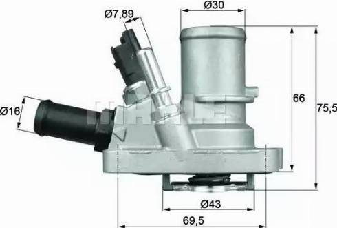 BEHR TI 144 88 - Coolant thermostat / housing autospares.lv