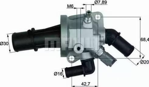 BEHR TI 164 88 - Coolant thermostat / housing autospares.lv