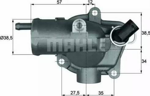 BEHR TI 30 92 - Coolant thermostat / housing autospares.lv