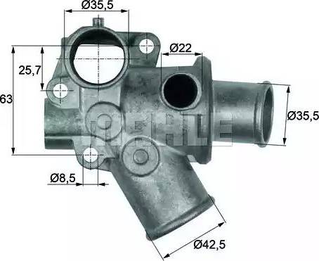 BEHR TI 70 80D - Coolant thermostat / housing autospares.lv