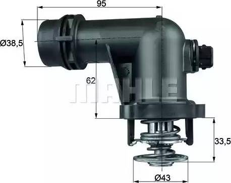 BEHR TM 15 105 - Coolant thermostat / housing autospares.lv