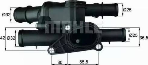 BEHR TM 2 105 - Coolant thermostat / housing autospares.lv