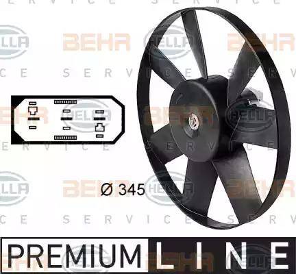 BEHR HELLA Service 8EW 009 144-451 - Fan, radiator autospares.lv