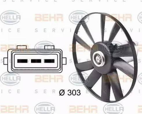 BEHR HELLA Service 8EW 009 144-481 - Fan, radiator autospares.lv