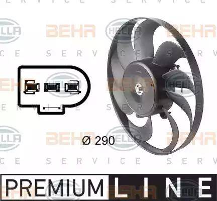 BEHR HELLA Service 8EW 009 144-601 - Fan, A / C condenser autospares.lv