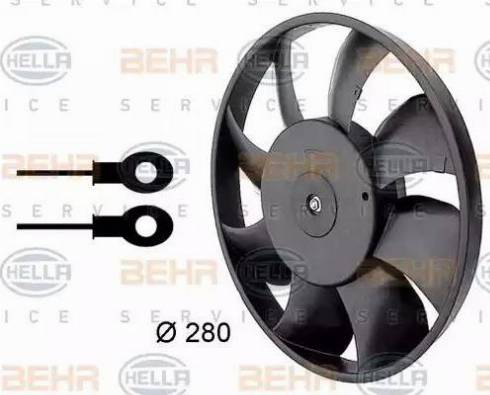 BEHR HELLA Service 8EW 009 144-331 - Fan, radiator autospares.lv