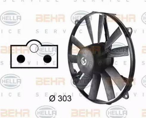BEHR HELLA Service 8EW 009 144-751 - Fan, radiator autospares.lv