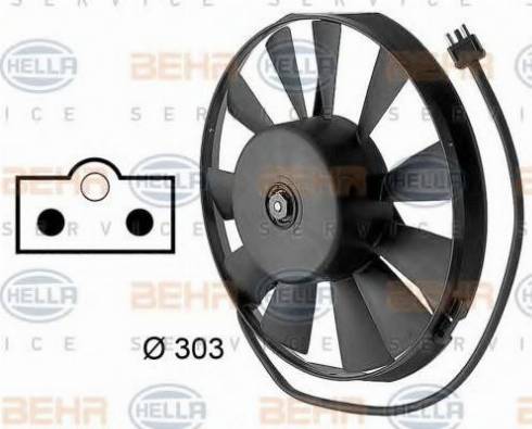 BEHR HELLA Service 8EW 009 144-701 - Fan, radiator autospares.lv