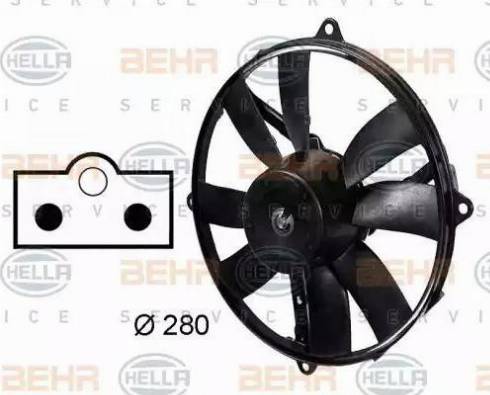 BEHR HELLA Service 8EW 009 158-761 - Fan, A / C condenser autospares.lv